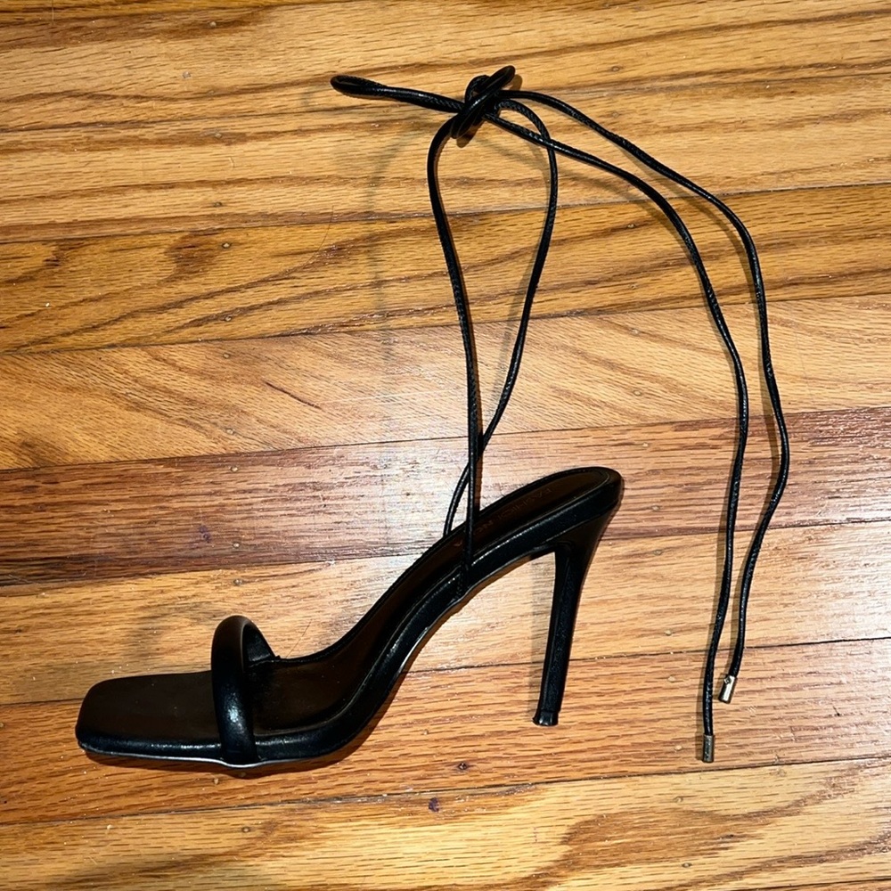 Square Toe Lace Up Heels! - Picture 3 of 7